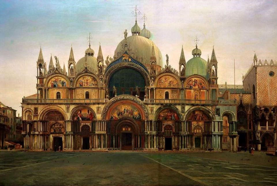 Download Western Façade of the Basilica of San Marco, Venice, Italy